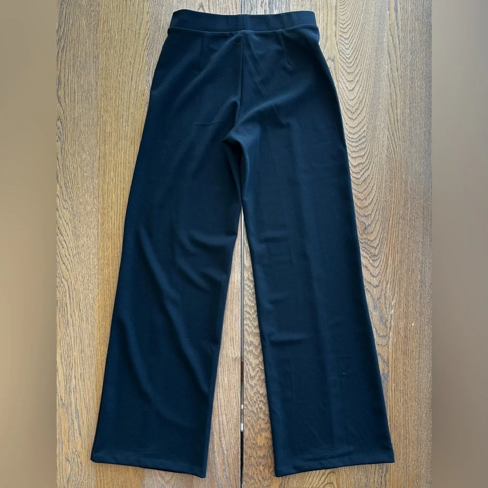 MNG Black Pants Center Detail Elastic Waist Wide Leg Workcore Whimsigoth Classic - Picture 5 of 13